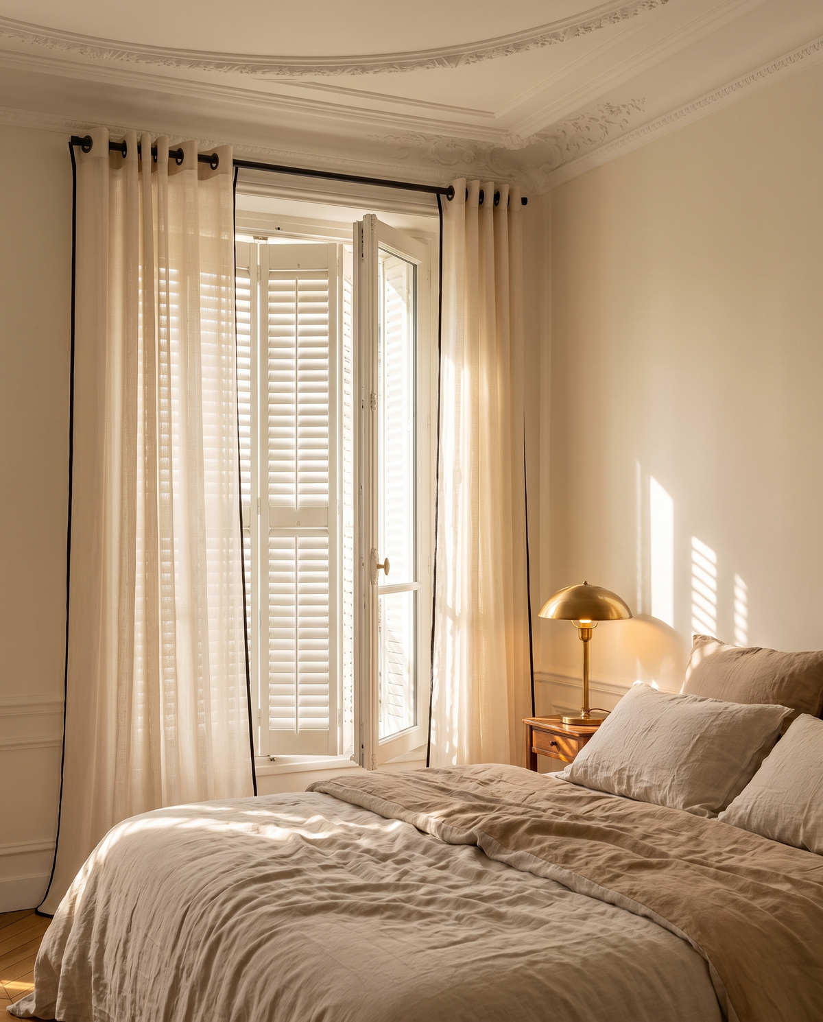 Voilage Lisière – dans une chambre