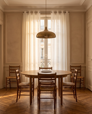 Voilage Brise – salle à manger, lumière de fin de journée