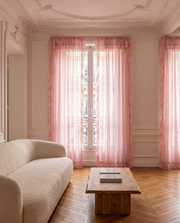 Voilage Lotus – salon haussmannien à la lumière du matin