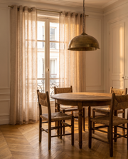 Voilage Sabla – salle à manger, lumière de fin de journée