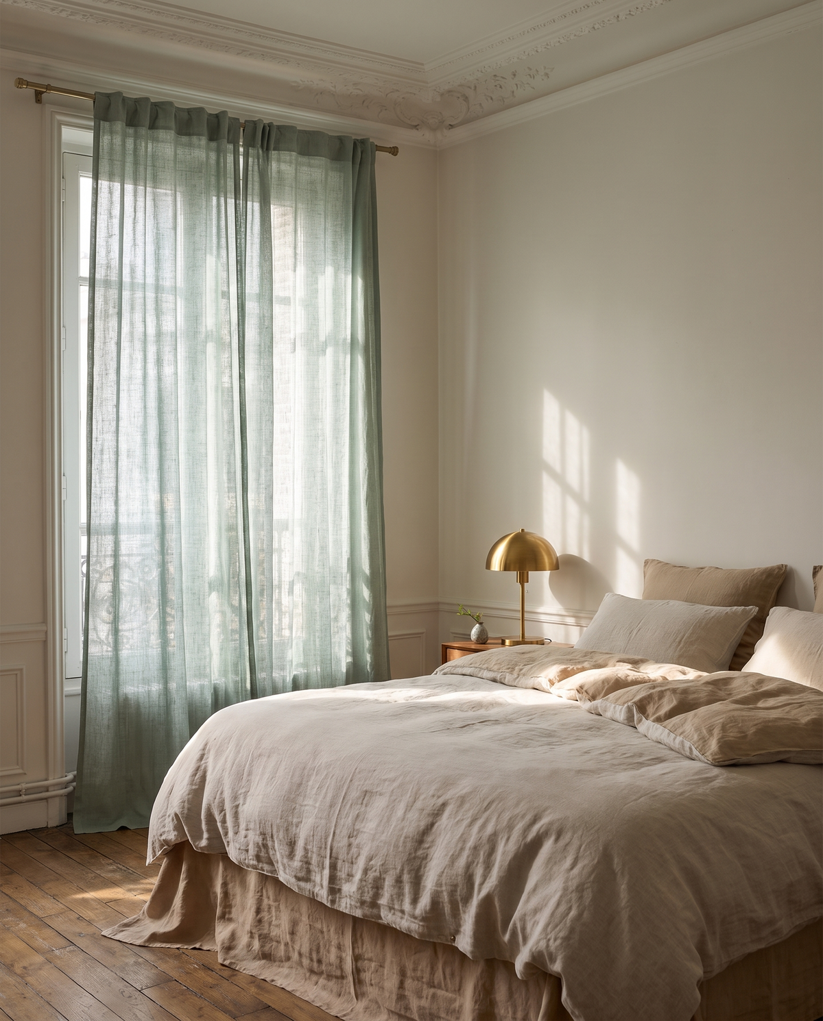 Voilage Aube – dans une chambre