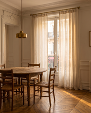Voilage Azura – salle à manger, lumière de fin de journée