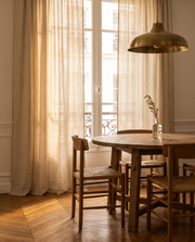 Voilage Minka – salle à manger, lumière de fin de journée