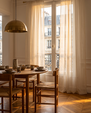 Voilage Céleste – salle à manger, lumière de fin de journée