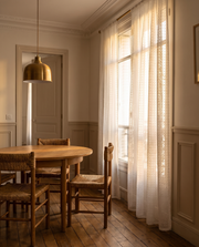 Voilage Alba – salle à manger, lumière de fin de journée