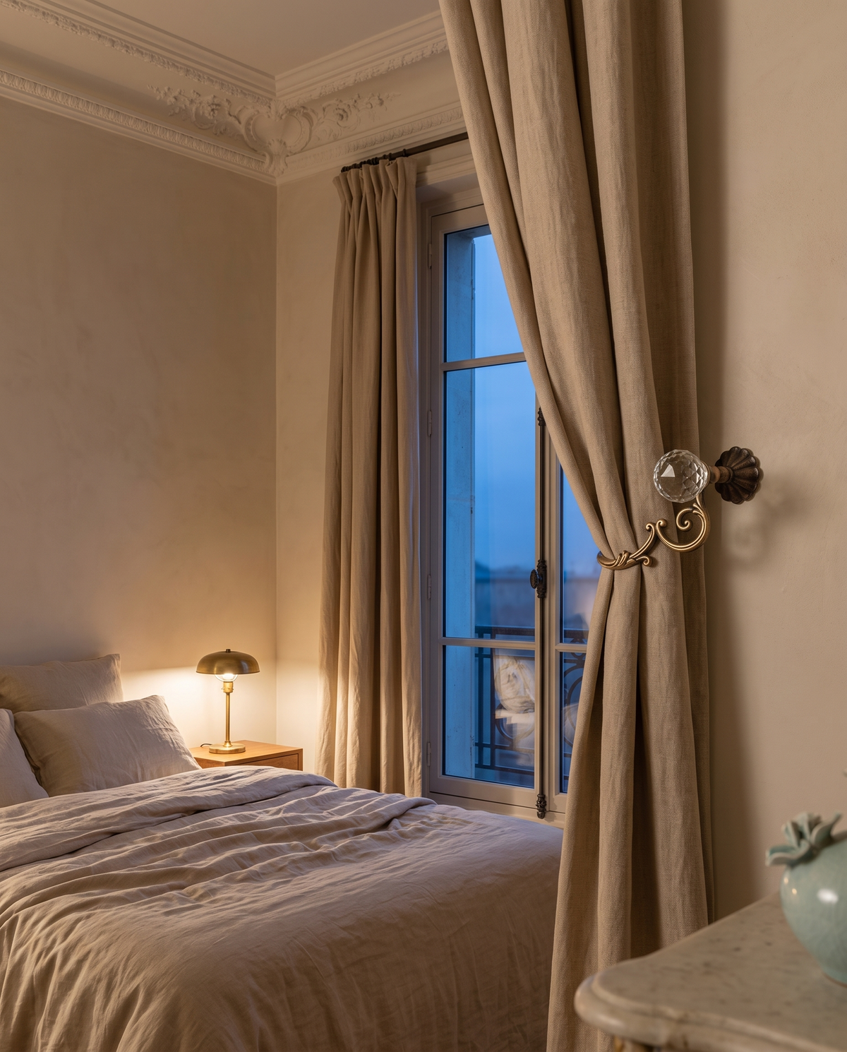 Embrasse Murale Cristal — dans une chambre