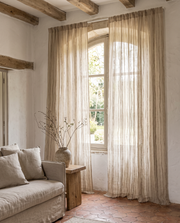 Voilage Solène — salon de maison de campagne à la lumière du matin